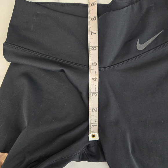 Nike Womens Power Pocket Lux Training Tight Leggings XS Black Beige Active Gym - Picture 12 of 13